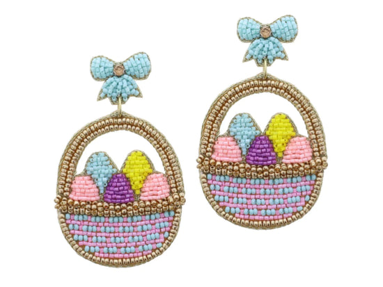 Sterling Silver Easter Egg w/bunny dangle earrings-basket,hunt,bunnies –  Jewelia Designs